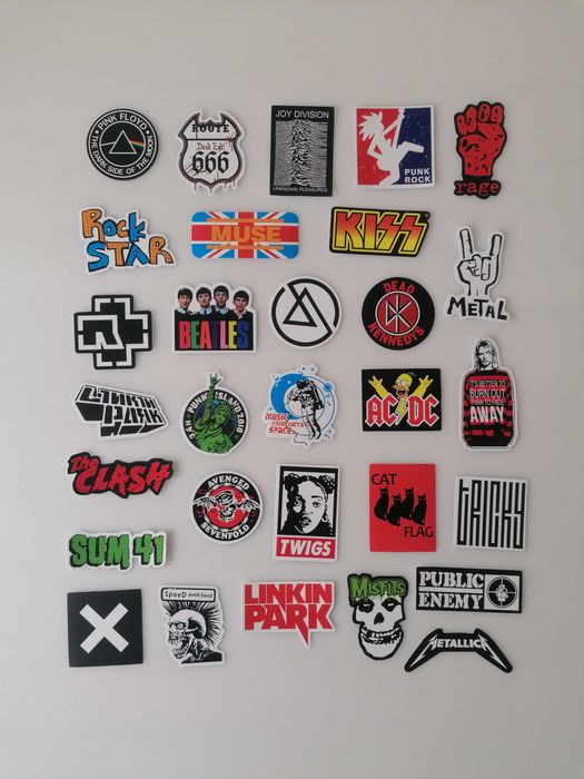 100 Autocolantes Stickers Rock Pop Moda Bandas Música Pack Set