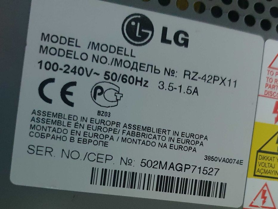 TV Plasma LG modelo RZ-42PX11 - 42" - Avariado