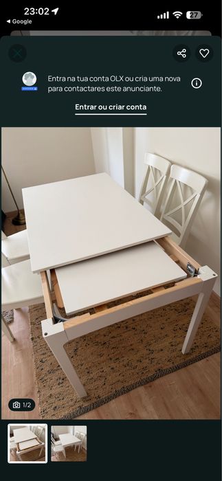 Mesa extensivel Ikeia
