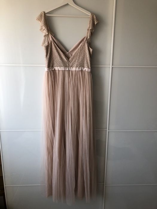 Needle & Thread r. 42 zdobiona sukienka maxi z koralikami wesele ślub