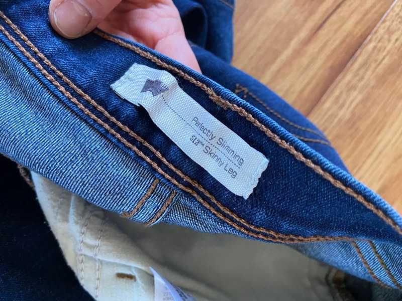 Levis m l 38 40 jeansy 7/8 do kostek skinny ciemne dżins oryginalne