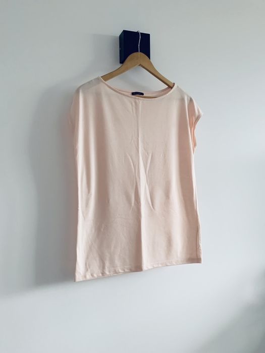 Koszulka bluzka morelowa różowa baby pink basic basic Mohito