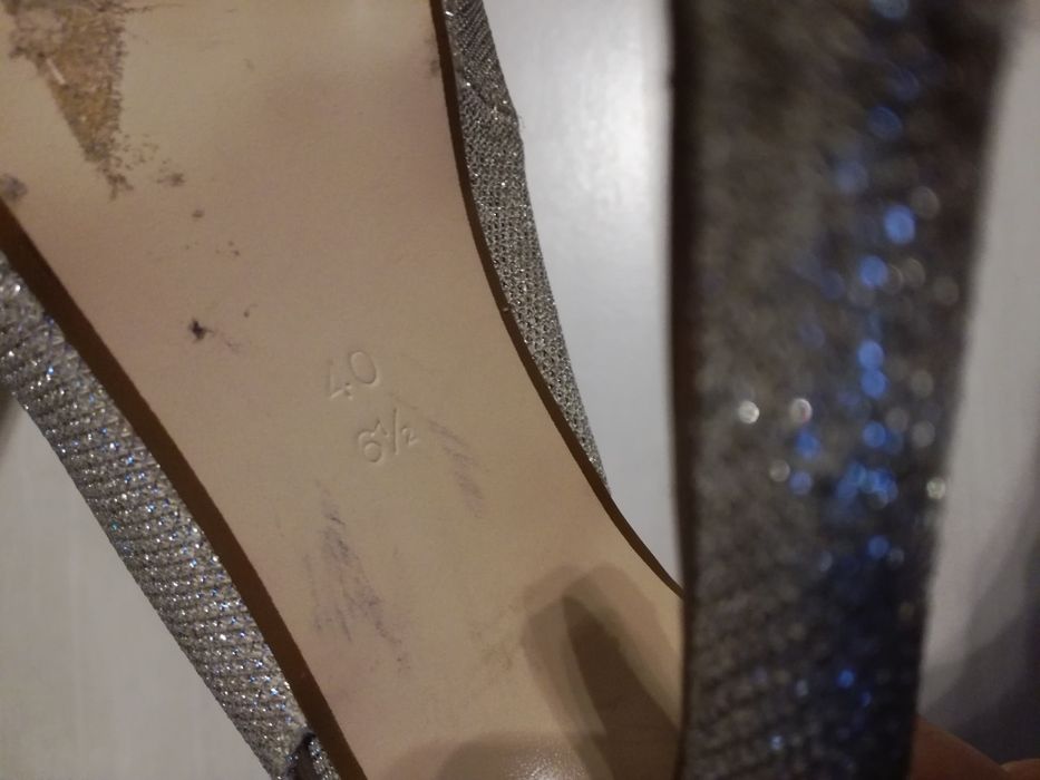 Buty diamenciki szpilki koturny obcas 40