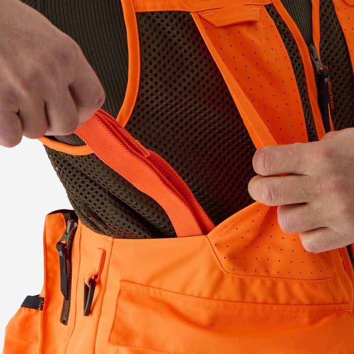 Colete Respirável de Caça Homem 520 Laranja Néon