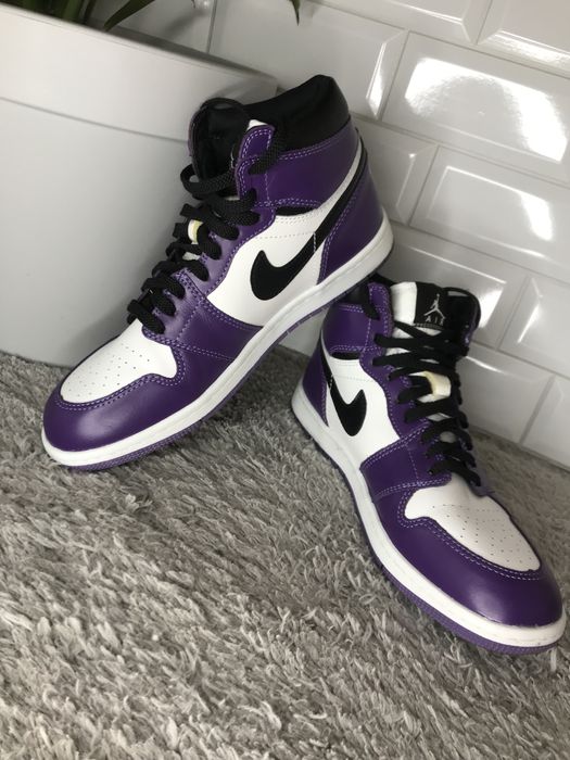 stylowe skórzane wysokie trampki nike jordan