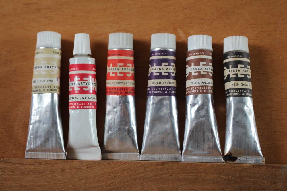 farby olejne artystyczne - prl