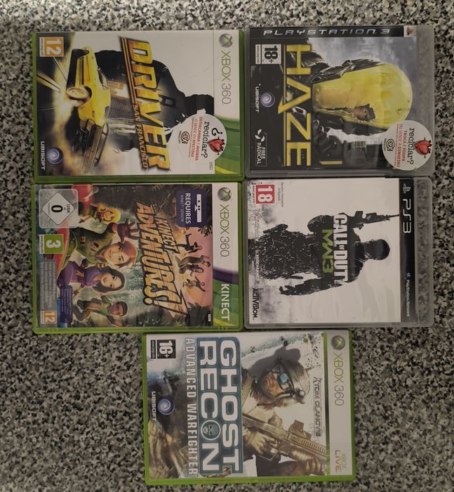 Conjunto de 5 jogos PlayStation 3/Xbox 360