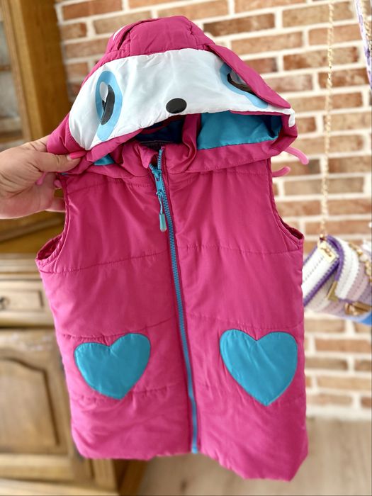 Bugs & Hugs kamizelka bezrękawnik kaptur uszy 104/110