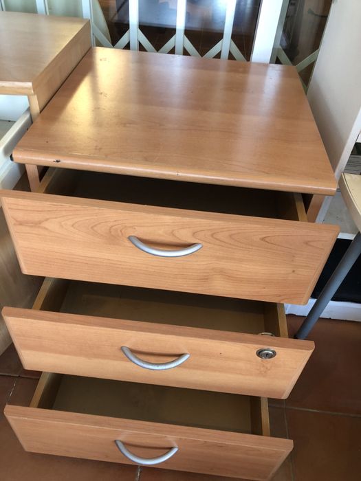 Bloco Movel  3 gavetas beje