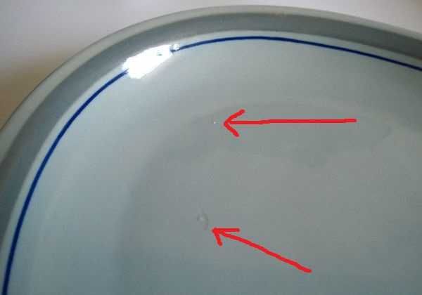 Duży półmisek owalny 33 cm szaroniebieski patera porcelit Pruszków