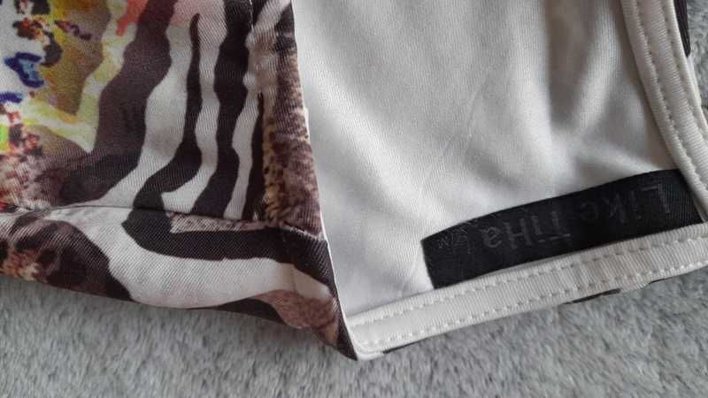 Nowa SUKIENKA tunika S/M róże panterka kryształki pachy Od 42 cmx2