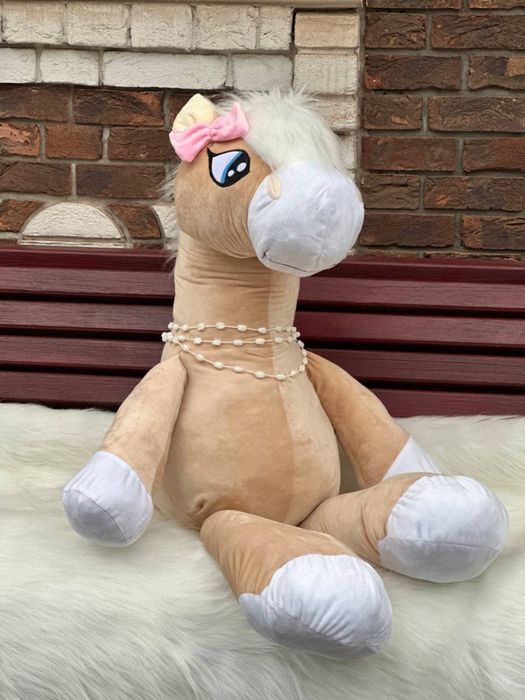 Мягкая поюшевая игрушка лошадка 120 см  новая