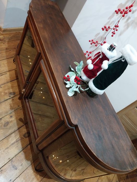 Retro komoda przedwojenna drewniana vintage witryna barek loft vintage