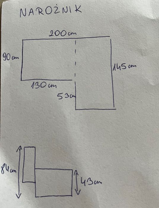Narożnik z poduchami w kolorze brązowym