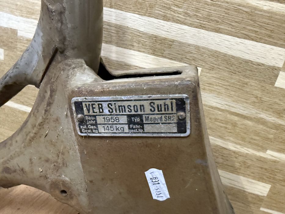 Rama Simson SR2 org DDR 1958 wysyłka