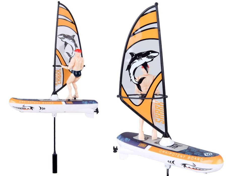 Zdalnie sterowany świecący WINDSURFER pływający na pilota