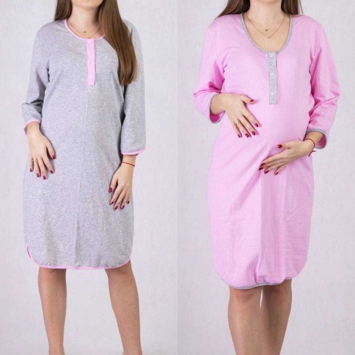 Жіноча тепла нічна сорочка для вагітних в пологовий