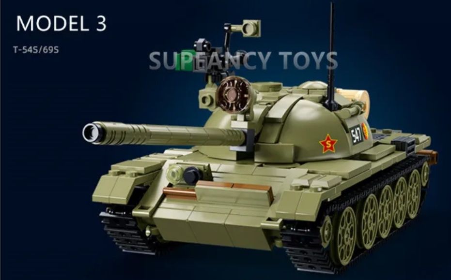 Конструктор Армия 3 в 1 SLUBAN M38-B1135 "Танк Т-54S", 604 дет.