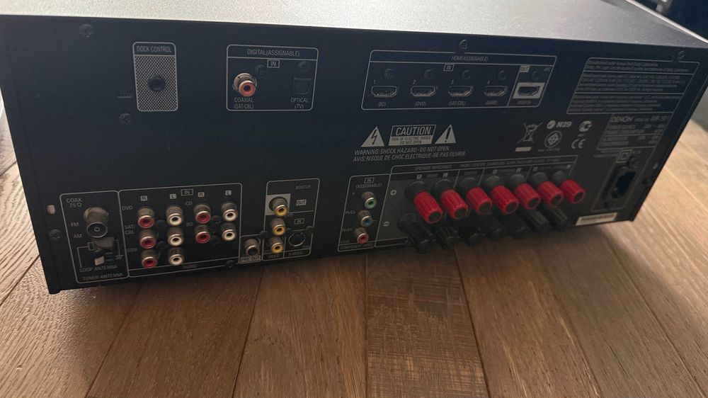 Amplituner Denon AVR 1911 7.1 z pilotem, mikrofonem Audyssey, oryginalnym kablem zasilającym, w pełni sprawny