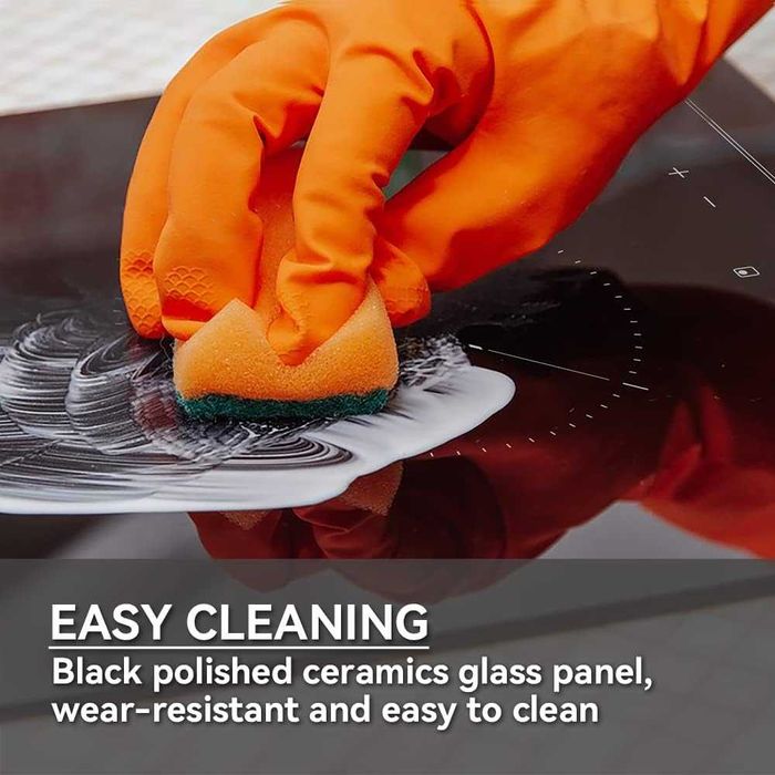 Hermitlux Płyta Ceramiczna z Wtyczką 29 cm 9 Poziomów Mocy Timer 3000W