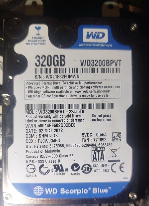 Жорсткий диск 320GB