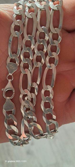 OKAZJA!!!Srebrny Męski Łańcuszek srebro próba 925