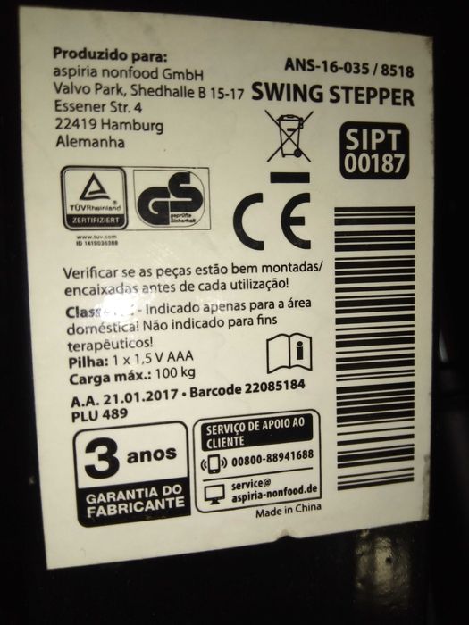 Máquina de ginástica em estado novo