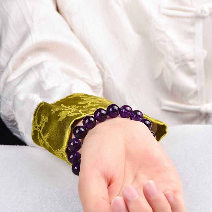 ALGT - Pulseira grande e exclusiva de ametista natural - 39.45 g