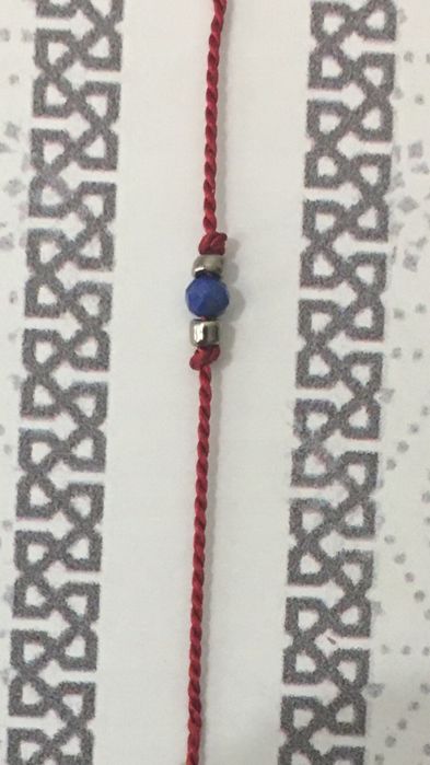 Bastet bransoletka Panna znak zodiaku lapis lazuli jedwab