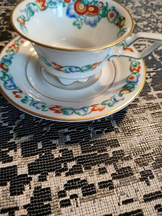 Rosenthal Antyk Filiżanka Mokka + Spodek  Chrysantheme Selb Bawaria