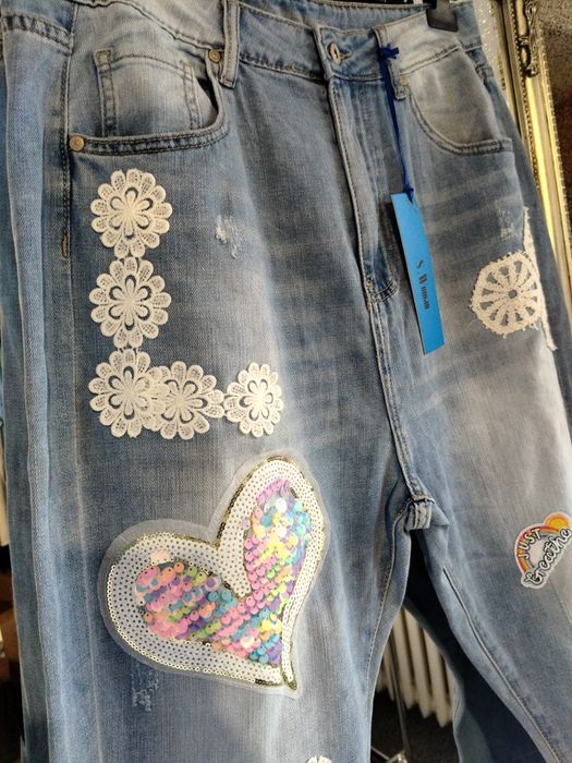 Hit Spodnie jeans wysoki stan S.Woman