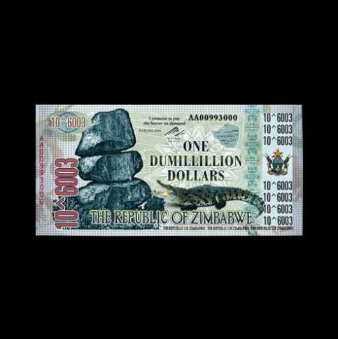 Banknot Kolekcjonerski Zimbabwe 10 DuMilllion Dolarów Unikat UV UNC