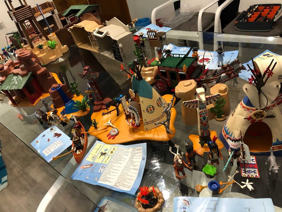 Playmobil Todo Conjunto Piratas, Cowboys e Índios, Dragões