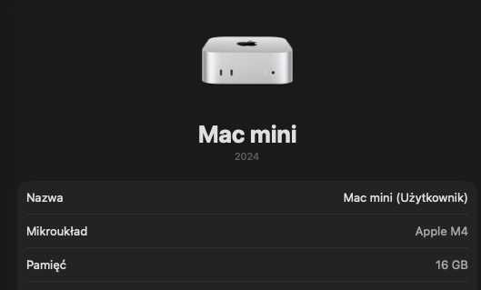Mac Mini M4 -2024  - 256GB