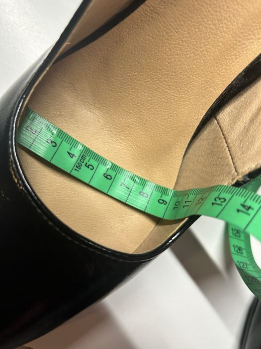 czółenka szerokie czarne lakierowane