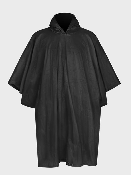 peleryna przeciwdeszczowa ponczo z kapturem vinyl czarna dominator