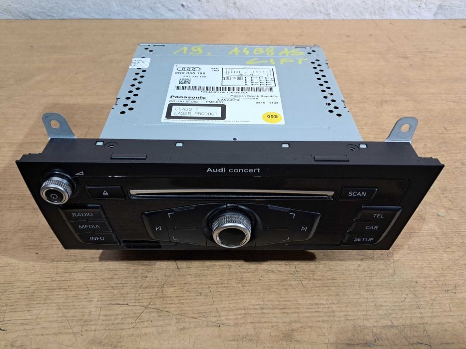 Radio AUDI Concert CD Panasonic A4 B8 A5 8T Q5 8R Lift Anglik