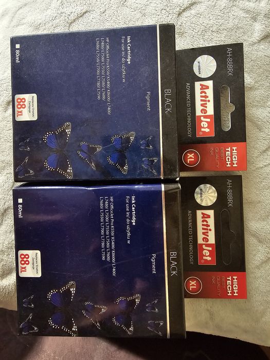 Dwa nowe Tusze ACTIVEJET do HP 88 XL C9396AE Czarny 80 ml AH-88BRX