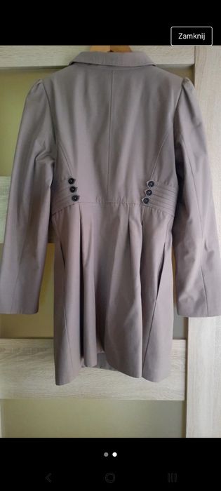 Plaszcz jesienny/wiosenny beżowy 36