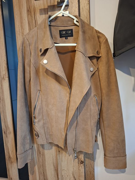 Kurtka przejsciowa romoneska imitacja zamszu S