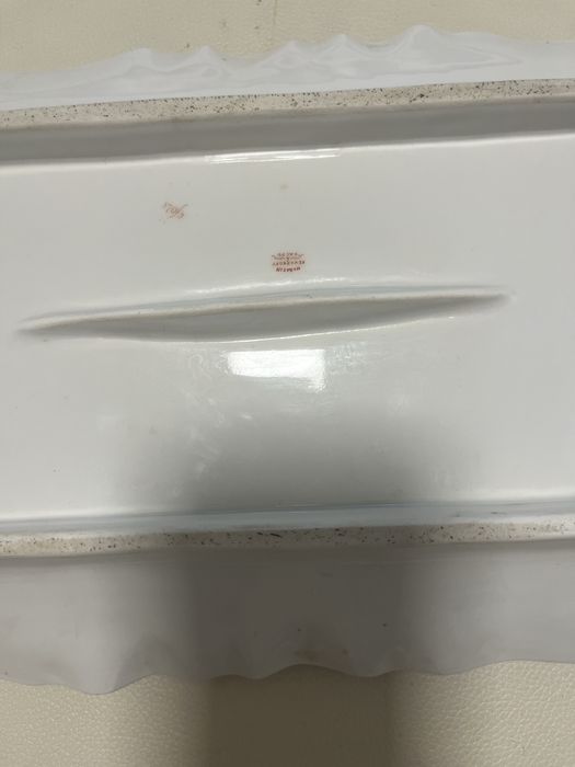 Блюдо большое антикварное, начало XXвека прямоугольное