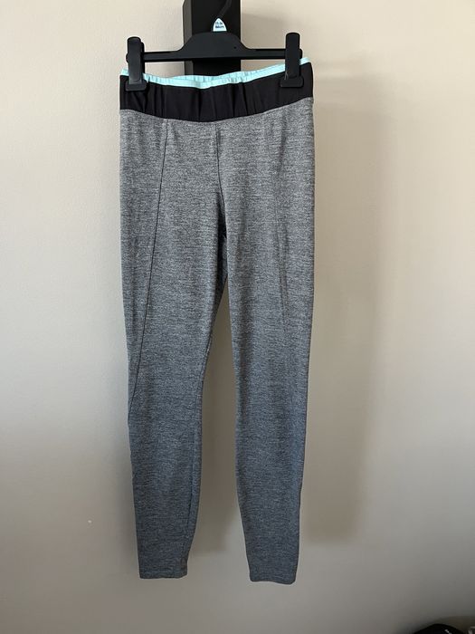 Decathlon szare melanżowe legginsy siłownia fitness r. XS