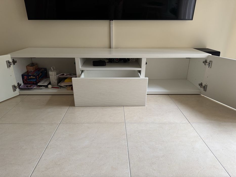 Movel Tv Branco com efeitos