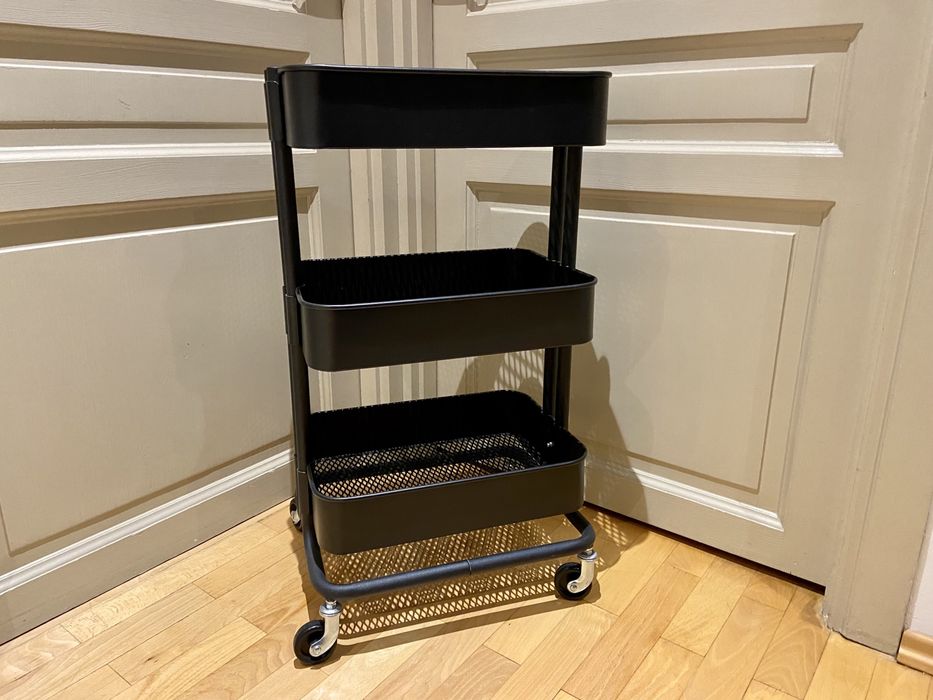 Wózek IKEA Raskog czarny pomocnik kuchenny metalowy