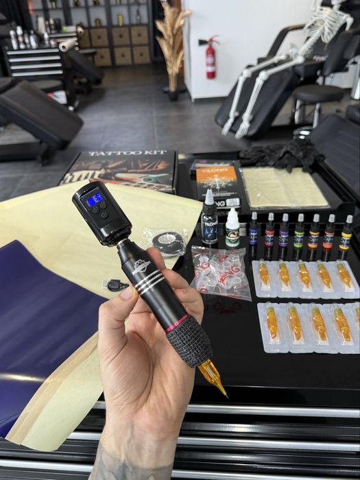 Kit TATTOO Completo Máquina Sem Fios Pen - Pele treinar Tatuagens /etc