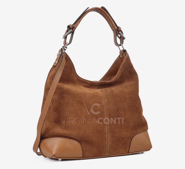 Сумка мягкая замшевая  черная сумка мешок Италия