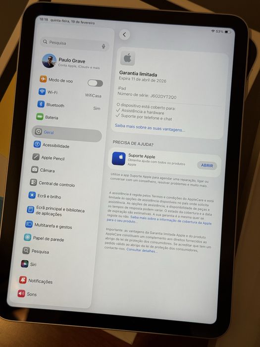 Ipad 10 com garantia oficial