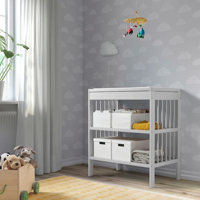 Berço Trama + colchão + trocador ikea + dossel + Marsupio