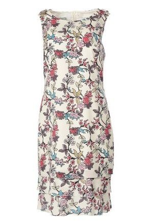 Kremowo-biała sukienka w kwiaty. Rozm. 44. Letnia. DeFacto