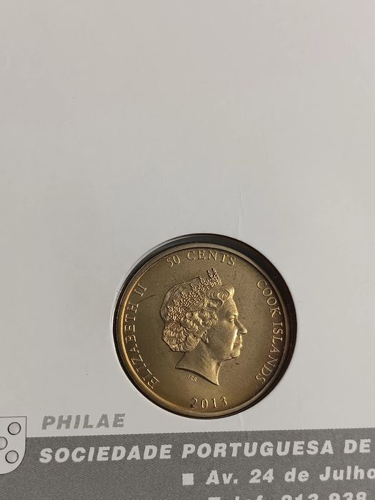 Moeda de 50 cents. 2013. Barack Obama